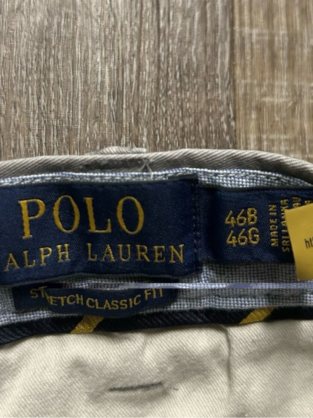 Men’s Polo Ralph Lauren Stretch Classic Fit Grey Khaki Shorts Size 46B - Picture 4 of 4